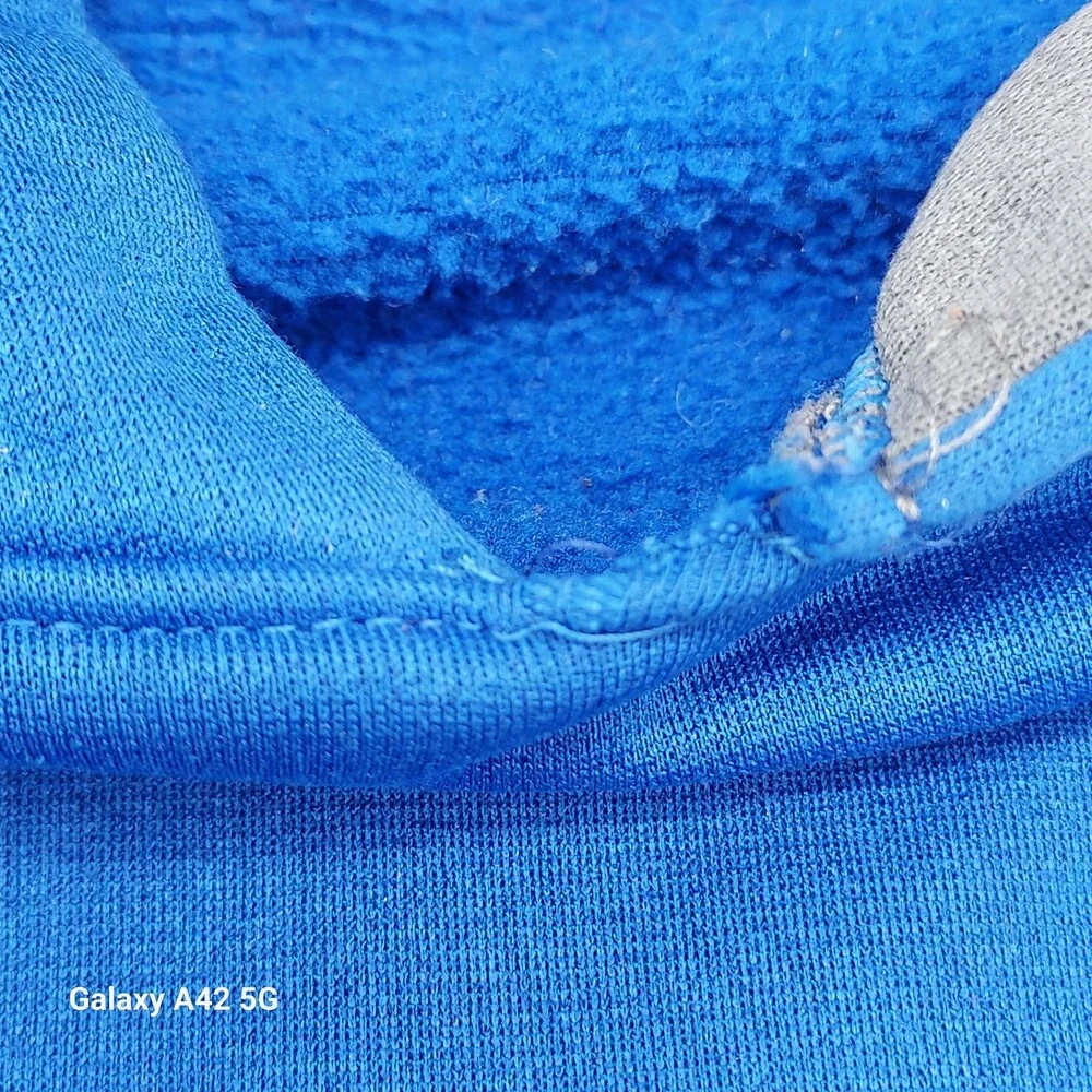 Under Armour Youth Hoodie Pullover Blue Gray‎ Logo Loose Fit MED